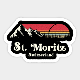 St. Moritz Mountains Sticker